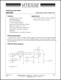 VSC7937KJL datasheet: Signal supply 2.5 Gb/s voltage driver VSC7937KJL