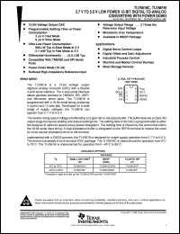 TLV5616CD datasheet:  12-BIT, 3 US DAC, SERIAL OUT, PGRMABLE SETTLING TIME/POWER CONSUMP., VOLTAGE O/P RANGE=2X  VREF. TLV5616CD