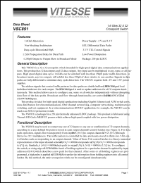 VSC851FX datasheet: 1.6 Gb/s 32x32 crosspoint switch VSC851FX