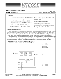 VSC6110 datasheet: Low jitter clock multiplier and distributor VSC6110