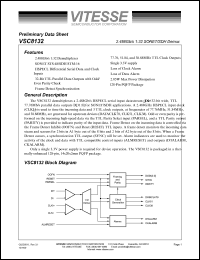 VSC8132QR datasheet: 2.488 Gb/s 1:32 SONET/SDH Demux,3.3V VSC8132QR