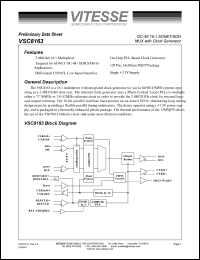 VSC8163QR datasheet: OC-48 16:1 SONET/SDH Mux with clock generator VSC8163QR