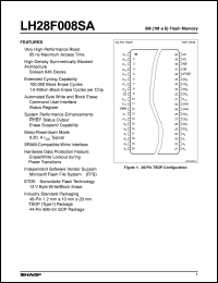 LH28F008SAT-12 datasheet: 8M (1M x 8) Flash Memory  40-pin TSOP LH28F008SAT-12