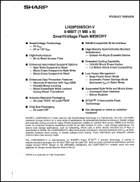 LH28F008SCHB-V120 datasheet: 8MBIT (1 MB x 8)Smart Voltage Flash Memory  42pin CSP LH28F008SCHB-V120