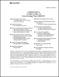 LH28F016SCHT-L12 datasheet: LH28F016SCHT-L12 16M (2M x 8)Smart Voltage Flash Memory 40 pin TSOP LH28F016SCHT-L12