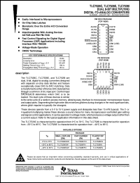 TLC7528CDW datasheet:  8-BIT, 0.1 US DUAL MDAC, PARALLEL OUT, FAST CONTROL SIGNALLING FOR DSP, EASY MICRO I/F TLC7528CDW