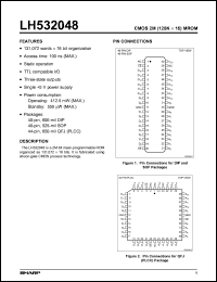 LH532048U datasheet: CMOS 2M(128K x 16) MROM LH532048U