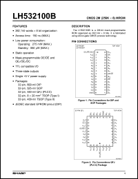 LH532100BD datasheet: CMOS 2M(256K x 8) Mask-Programmable ROM LH532100BD