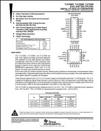 TLC7528IN datasheet:  8-BIT, 0.1 US DUAL MDAC, PARALLEL OUT, FAST CONTROL SIGNALLING FOR DSP, EASY MICRO I/F TLC7528IN
