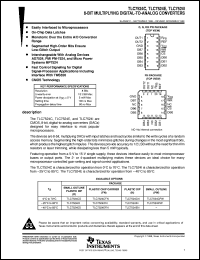 TLC7524CD datasheet:  8-BIT, 0.1 US MDAC, PARALLEL OUT, FAST CONTROL SIGNALLING FOR DSP, EASY MICRO INTERFACE TLC7524CD
