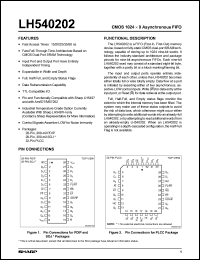 LH540202K-25 datasheet: CMOS 1024 x 9 asynchronous FIFO LH540202K-25