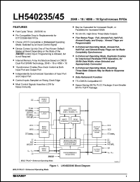 LH540235M-20 datasheet: 2048 x 18/4096 x 18 asynchronous FIFO LH540235M-20