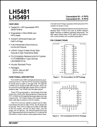 LH5481D-25 datasheet: Cascadable 64 x 8 FIFO LH5481D-25