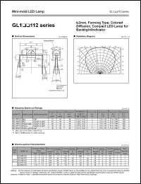 GL1EG112 datasheet: 2mm, forming type, colored diffusion, compact LED lamp for backlight/indicator GL1EG112