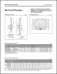 GL1EG135 datasheet: 2mm, forming type, colored diffusion, compact LED lamp for backlight/indicator GL1EG135