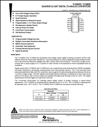 TLC5620CD datasheet:  8-BIT, 10 US QUAD DAC, SERIAL OUT, PGRMABLE FOR 1X OR 2X OUTPUT, SIMULTANEOUS UPDATE, LOW POWER TLC5620CD