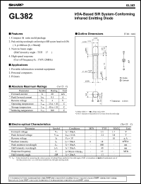 GL382 datasheet: IrDA-based SIR system-conforming infrared emitting diode GL382