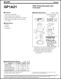 GP1A21 datasheet:  OPIC photointerrupter with connector GP1A21