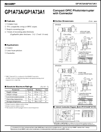 GP1A73A1 datasheet: Compact OPIC photointerrupter with connector GP1A73A1
