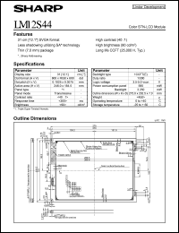 LM12s44 datasheet: Color STN LCD module LM12s44