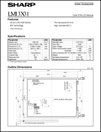 LM13X31 datasheet: Color STN LCD module LM13X31