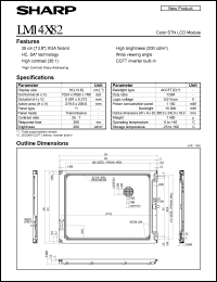 LM14X82 datasheet: Color STN LCD module LM14X82