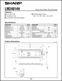 LM24014H datasheet: Medium size craphic type LCD module LM24014H