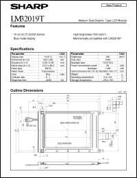 LM32019T datasheet: Medium size craphic type LCD module LM32019T