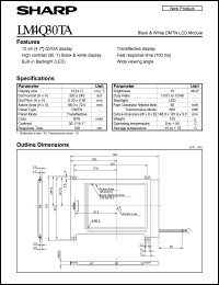 LM4Q30TA datasheet: Black and white DMTN LCD module LM4Q30TA