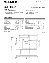 LM5H40TA datasheet: Black and white DMTN LCD module LM5H40TA