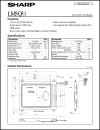 LM5Q31 datasheet: Color STN LCD module LM5Q31