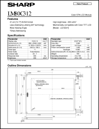 LM80C312 datasheet: Color STN-LCD module LM80C312