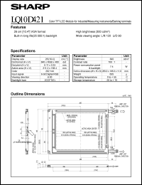 LQ10D421 datasheet: Color TFT-LCD module LQ10D421