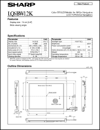 LQ6BW12K datasheet: Color TFT-LCD module for AV/car navigation LQ6BW12K