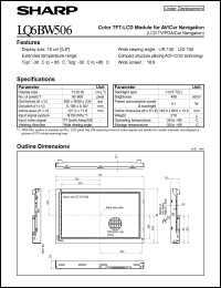 LQ6BW506 datasheet: Color TFT-LCD module for AV/car navigation LQ6BW506