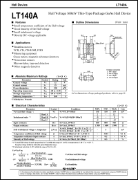 LT140A datasheet: Hall voltage 160mV GaAs hall device LT140A