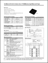 LT1448MA datasheet: Dot matrix LED unit for outdoor use LT1448MA