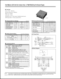 LT1461ED datasheet: Dot matrix LED unit for indoor use LT1461ED