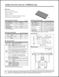 LT1550ED datasheet: Dot matrix LED unit for indoor use LT1550ED