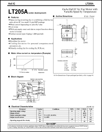LT205A datasheet: GaAs hall IC for fan motor LT205A