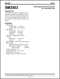 SM3503 datasheet: 4-bit single-chip microcomputer SM3503