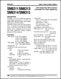 SM8313 datasheet: 8-bit single-chip microcomputer (controller for home appliances SM8313