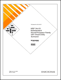 MSP3461G datasheet: Multistandard sound processor with virtual dolby surround MSP3461G