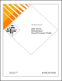 MSP3407G datasheet: Multistandard sound processor for FM stereo MSP3407G