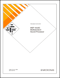 MSP4408G datasheet: Multistandard sound processor MSP4408G