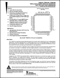 THS8134BCPHP datasheet:  8-BIT, 80MSPS TRIPLE DAC WITH TRI-LEVEL SYNC GENERATION (HDTV COMPLIANT) THS8134BCPHP