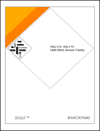 HAL114UA-E datasheet: Hall effect sensor HAL114UA-E