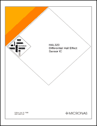 HAL320SO-A datasheet: Differential hall effect sensor IC (62 kHz) HAL320SO-A