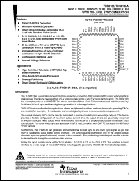 THS8133EVM datasheet:  10-BIT, 80MSPS TRIPLE DAC W/TRI-LEVEL SYNC GENERATION (HDTV COMPLIANT) THS8133EVM