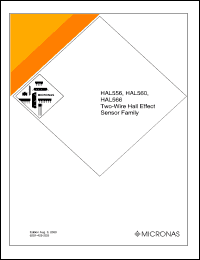 HAL566UA-E datasheet: Two-wire hall effect sensor (145 kHz) HAL566UA-E